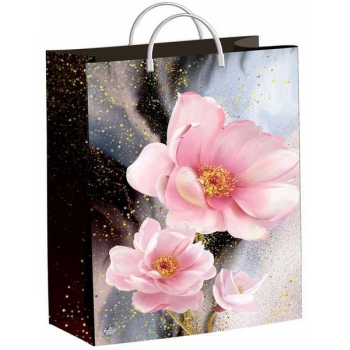 Мешок 40х30х9см мягкий пластик 140мкм ламинированный с пластиковой ручкой, Сказочные цветы арт.н00242804