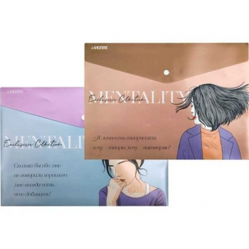 Папка-конверт А4 (335x240мм) на кнопке deVENTE Mentality, 180 мкм, непрозрачная с рисунком арт. 3071224