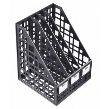 Лоток сборный вертикальный 4 отделения СТАММ черный арт.ЛТВ-63722