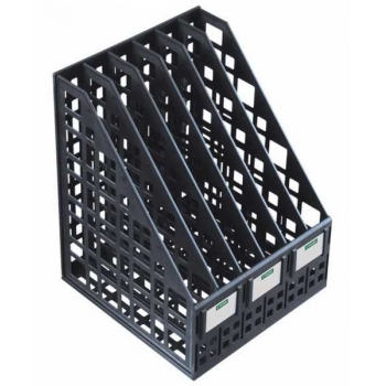 Лоток сборный вертикальный 6 отделений СТАММ черный арт.ЛТВ-63726