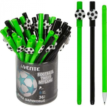 Ручка шариковая deVENTE d=0.7 мм Football, цв. корпуса ассорти, сменный стержень, синяя  арт.9021315