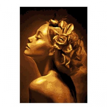 Набор для рисования по номерам, картина 20х28,5 см Девушка в золоте (основа на карт, краски, кисть) арт.Кпн-267 Набор для рисования по номерам, картина 20х28,5 см Девушка в золоте (основа на карт, краски, кисть) арт.Кпн-267