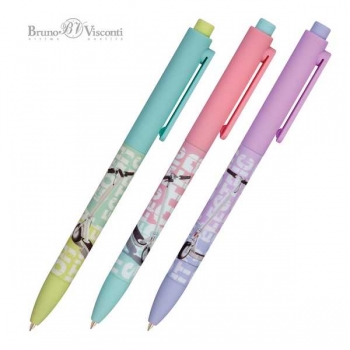 Ручка шариковая автоматическая Bruno Visconti FunClick.  Самокат, 0,7мм, корпус ассорти, синяя арт.20-0297/03