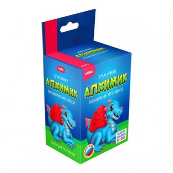 Набор для детского творчества - Выращивание кристаллов. Алхимик. Драконы. Голубой дракончик арт.Крп-024