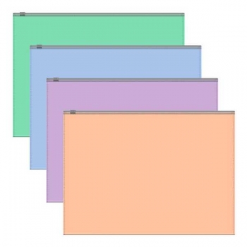 Папка на молнии А4 ErichKrause Matt Pastel Bloom, непрозрачный, ассорти арт.61169