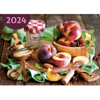 Календарь настенный на пружине на 2024г.30х46см Персики арт.23с42_Персики