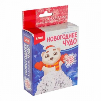 Набор для детского творчества - Выращивание кристаллов. Фигурка новогодняя Белый мишка арт.Крф-026
