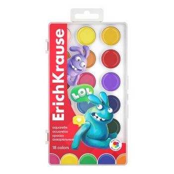 Акварель ErichKrause Jolly Friends 18 цветов арт.61367
