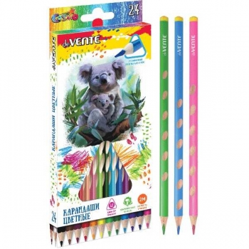 Карандаши deVENTE 24цв Cosmo.Trio 2М, трехгранные, в картонной уп. арт.5024912