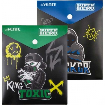 Папка-конверт А6 (170х140мм) на кнопке deVENTE SuperHero, 180 мкм, непрозрачная с рисунком арт. 3071231