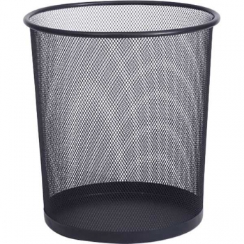 Корзина для бумаг deVENTE материал стальной мэш, 22x26,5x28 см, круглая, черная арт.4106102
