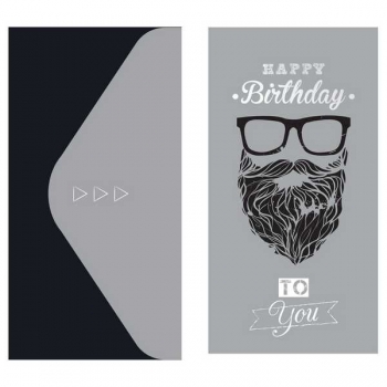 Конверт для денег 85*164мм MESHU Mens style, мат. ламинация, фольга арт.MS_55128