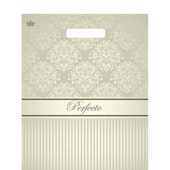 Мешок 37х30см ПВД 90мкм с вырубной ручкой, Перфекто Бежевое серебро арт.н00256327