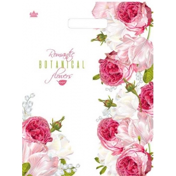 Мешок 45х34см ПНД 33мкм с вырубной ручкой, Цветочный роман арт.н00255431