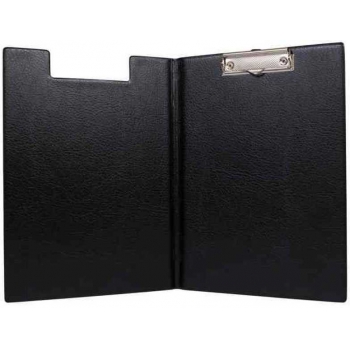 Папка-планшет А4 с зажимом, ПВХ, внутри картон, карман-уголок, черная арт.2118.ПЛ-107