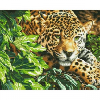 Алмазная мозаика 40*50см Красивый леопард арт.ND1