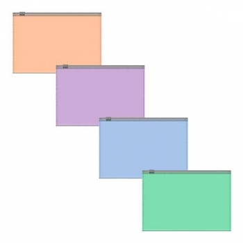 Папка на молнии С6 ErichKrause Matt Pastel Bloom, непрозрачный, ассорти арт.61171