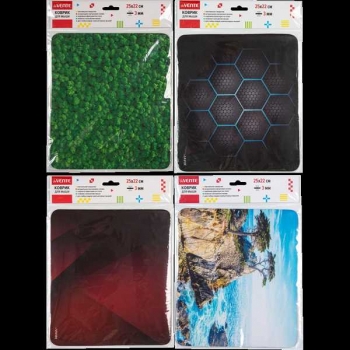 Коврик д/мыши deVENTE (250*220*3 мм), тестиль.покрытие, каучук.осн, ассорти арт.4107303