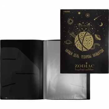 Папка  А4 с 20 вкл. deVENTE Zodiac,  400 мкм, тиснение фольгой,  арт. 3101312