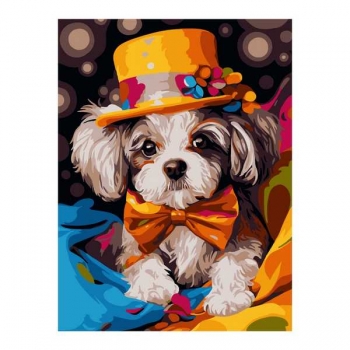 Набор для рисования по номерам, картина 28х38 см Фокусник (основа на карт, краски, кисть) арт.Кпн-351