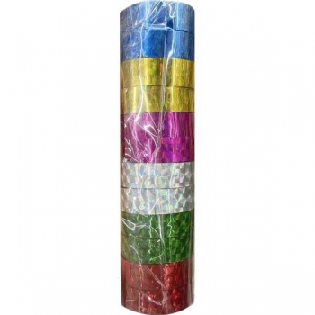 Лента клейкая декоративная deVENTE голографическая 12 ммх3 м, 40 мкм, ассорти  арт. 9040213