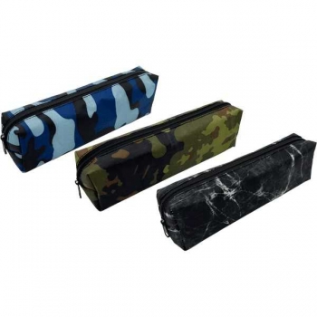 Пенал мягкий прямоугольный 200х70х35 Attomex Military, текстильный с рис., ассорти 3 дизайна арт.7025408