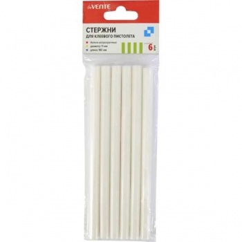 Клеевые стержни deVENTE11 мм, БЕЛЫЕ, длина 180 мм (6 шт в упаковке)   арт.4181100
