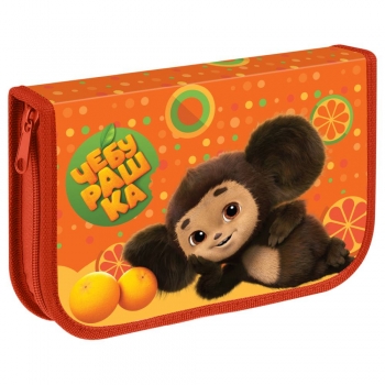 Пенал Мульти-Пульти Чебурашка 1 отделение, 210*130, две откидные секции, ткань арт.ЧБТ_53176
