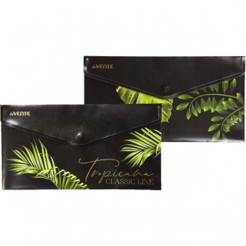 Папка-конверт Travel (260x140мм) на кнопке deVENTE Tropicana,180 мкм, непрозр. с рис., 2 дизайна ас-ти арт.3071241