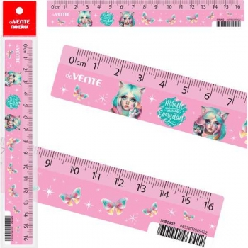 Линейка 16 см deVENTE Miracle пластиковая с дизайном арт.5091402