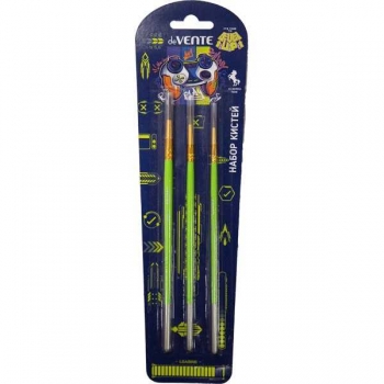 Набор кистей 03 шт deVENTE Level Up Game (пони №2,4,7) в картонном блистере  арт.8072418