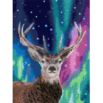 Алмазная мозаика LORI 30*40см Северный олень (полное заполнение, без деревянного подрамника) арт.Ам-170