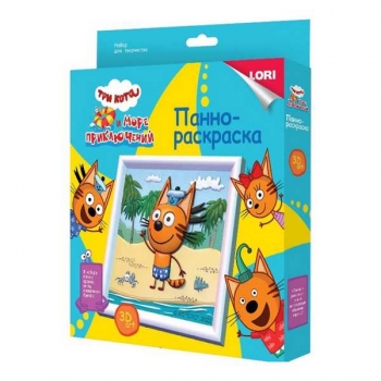 Набор для детского творчества - 3D Art. Панно-раскраска Три кота Коржик арт.Ипк-003