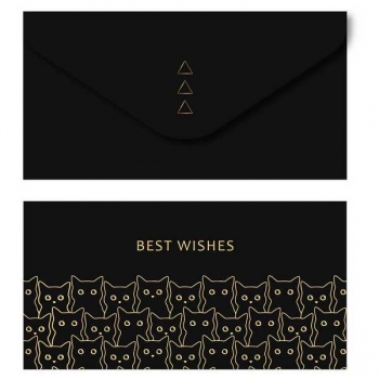 Конверт для денег 85*164мм MESHU Best wishes, мат. ламинация, фольга арт.MS_55133