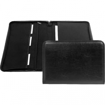 Папка д/документов deVENTE Oxford иск. кожа, 1 карман, 3 отделения под визитки, на молнии, черная арт.1040202