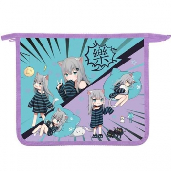 Папка д/тетр. А5 на молнии, пластик арт.ПТ-73 Аниме Мими