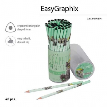 Карандаш Bruno Visconti HB ч/гр. EasyGraphix. Кот Британец, трехгранный арт.21-0068/04