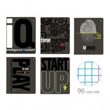 Тетрадь 96л в клетку Альт ELEMENTS, ассорти 5 видов арт.7-96-982