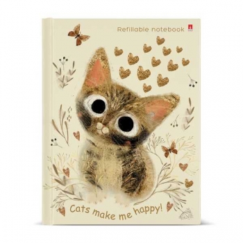 Тетрадь А5 80л на кольцах Альт ЛЮБОВЬ КАК ОНА ЕСТЬ, 7БЦ со сменным блоком арт.7-80-081/22