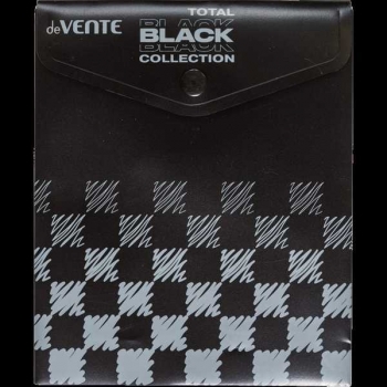 Папка-конверт А6 (170х140мм) на кнопке deVENTE TOTAL BLACK, 180 мкм, непрозрачная черная с диз. арт. 3071335