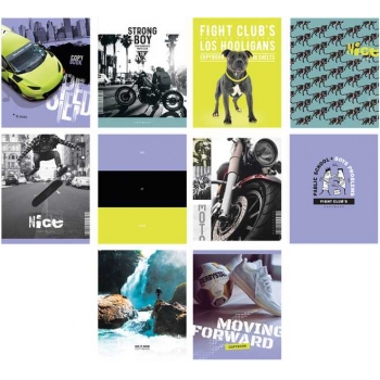 Тетрадь 96л в клетку BG Mix-10 Мальчики, 10 дизайнов арт.Т5ск96 10418