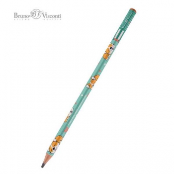 Карандаш Bruno Visconti HB ч/гр.  FunGraphix. Корги, трехгранный, пластик.корпус арт.21-0073/04