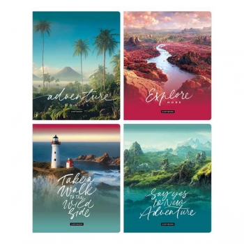 Тетрадь 48л в клетку BG ЭКОНОМ Жажда странствий, ассорти арт.Т5ск48 11035