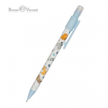 Карандаш автоматический 0.7мм Bruno Visconti HappyGraphix. Собаки с ластиком арт.21-0042/18