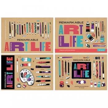 Альбом для рисов. А4 40л. на скрепке BG ART life арт.АР4ск40 10936