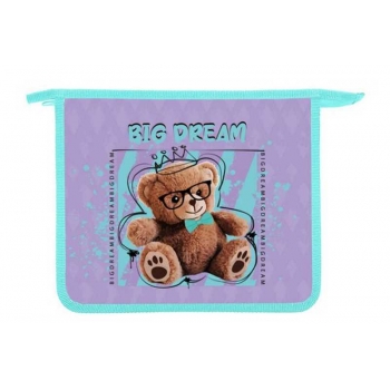 Папка д/тетр. А5 на молнии, пластик арт.ПТ-73 Милый мишка