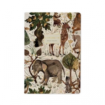 Тетрадь 40л в клетку Bruno Visconti Fauna.Звери крепление-декор. нить арт.7-40-001/161