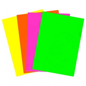 Папка-уголок А4 СТАММ, 150мкм, прозрачная, неон, ассорти  арт.ММ-31895