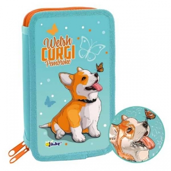 Пенал л/т 2-отдел. малый 190х110 арт.ПКК 11-19 Корги с бабочкой