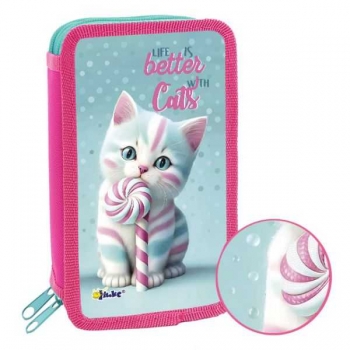 Пенал л/т 2-отдел. малый 190х110 арт.ПКК 11-19 Котик Карамелька